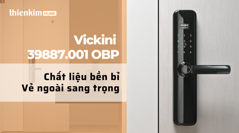 Khóa cửa căn hộ Vickini 39887.001 OBP Đen mờ chất liệu bền bỉ sang trọng